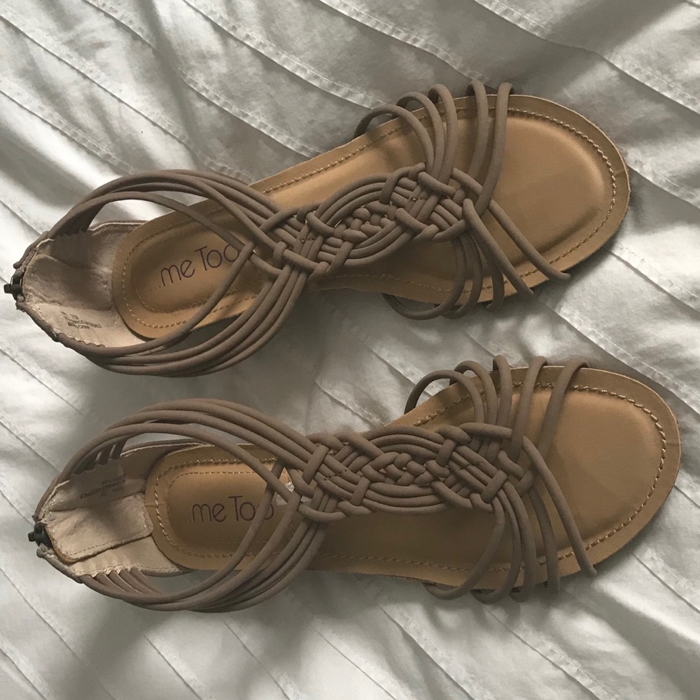 Me Too Tanya Nude Wedge Sandals - Worn Once!